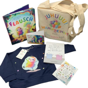 Geschenk zur Geburt - Tasche "Wahlfreiheit mit Flausch"