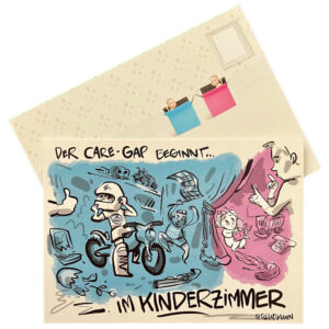 Der Care Gap beginnt im Kinderzimmer (Postkarte)