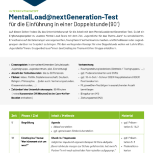 Unterrichtskonzept MentalLoad@nextGeneration-Test